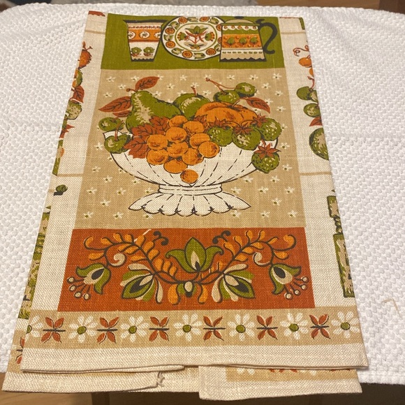 Parisian Prints linen towel 1960’s New never used - Picture 6 of 6